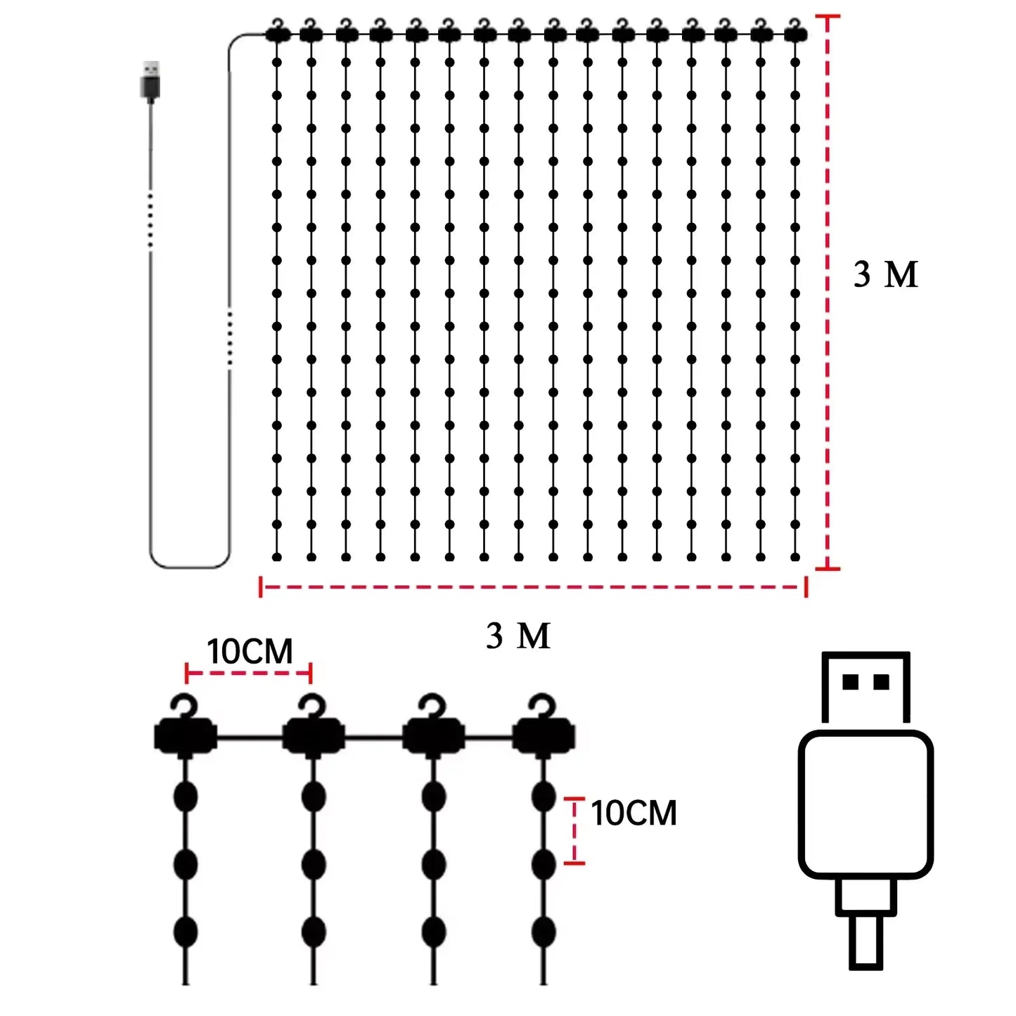 Smart Curtain Lights- With Bluetooth and Remote 2